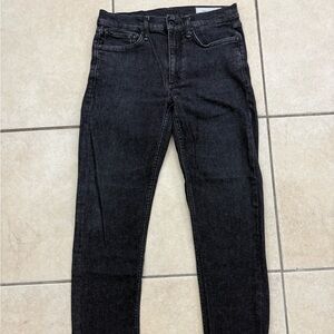 Rag & Bone Fit 2 Slim Fit Mens 30X32 Black Denim Jeans USA Made Button Fly